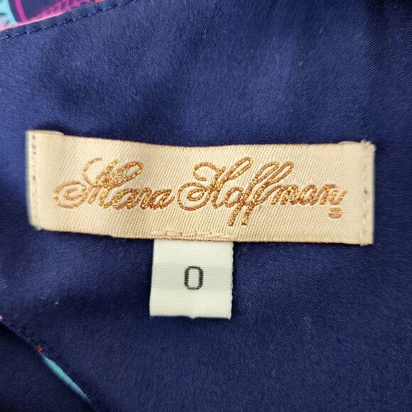 Mara Hoffman Silky Open Back Slip Sheath Mini Dress Colorful Geo Print Size 0 - Picture 4 of 11